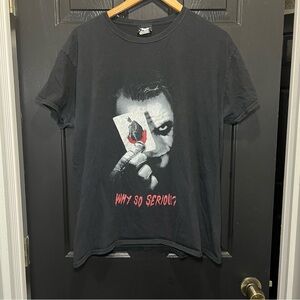 Vintage The Dark Knight Movie Heath Ledger Joker T Shirt Batman Size XL